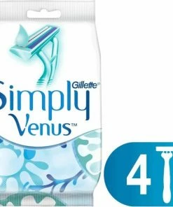 Beste Verkoop 🥰 Gillette Venus Gillette Simply Venus2 Wegwerpscheermesjes Vrouwen - 4 Stuks 😀