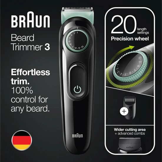 Groothandel ???? Braun Baardtrimmer 3 BT3323 - Trimmer Voor Mannen ???? 3 Groothandel ???? Braun Baardtrimmer 3 BT3323 - Trimmer Voor Mannen ????