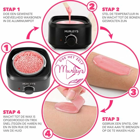 Uitgang π MURLEY'S Wax Apparaat Ontharen Set 600 Gram Waxbonen - 50x Houten Spatels - Extra Siliconenpot 𧨠4 Uitgang π MURLEY'S Wax Apparaat Ontharen Set 600 Gram Waxbonen - 50x Houten Spatels - Extra Siliconenpot 𧨠- Afbeelding 2