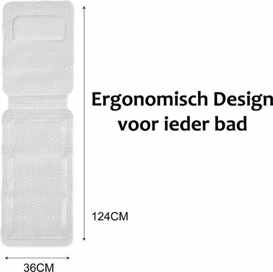 Flash-uitverkoop ???? HappyBuy's Badkussen Voor In Bad - Nekkussen Bad - Hoofdsteun Bad - Badmatras - 30 Anti Slip Zuigzappen - Zacht En Orthopedisch Voor In Bad En Jacuzzi - Milieuvriendelijk - 36x124CM - Wit ???? 7 Flash-uitverkoop ???? HappyBuy's Badkussen Voor In Bad - Nekkussen Bad - Hoofdsteun Bad - Badmatras - 30 Anti Slip Zuigzappen - Zacht En Orthopedisch Voor In Bad En Jacuzzi - Milieuvriendelijk - 36x124CM - Wit ???? - Afbeelding 5