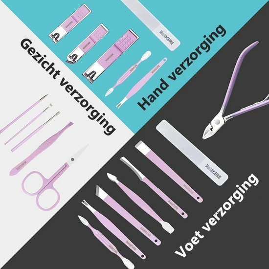 Goedkoopste π BAESS 16-delige Pedicure En Manicure Set - Nagelknipper - Pedicureset - Nagelvijl - Nageltang - Kalknagel - Roze π 11 Goedkoopste π BAESS 16-delige Pedicure En Manicure Set - Nagelknipper - Pedicureset - Nagelvijl - Nageltang - Kalknagel - Roze π - Afbeelding 9