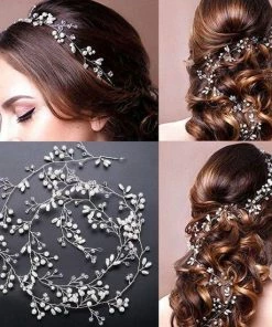 Gloednieuw ✨ Haaraccessoire Haar Parels - Parelkoord - Gala En Bruiloft Haarmode - Bruids Haar Haarschuifje - 50 Cm - Zilverkleur - 1 Stuks ⭐ -Oral-B Shop 550x550 192