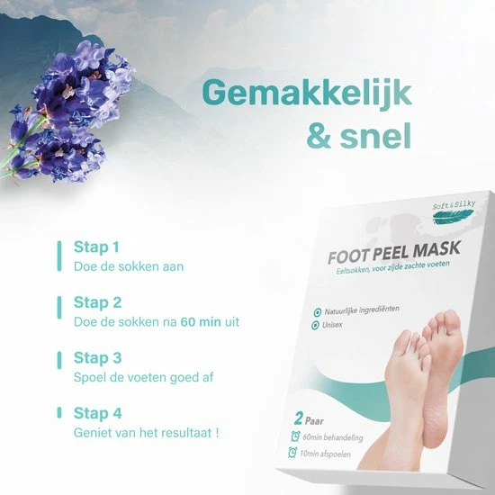 Goedkoop 𧨠Soft & Silky - Eeltsokken - 2 Pack - Voetmasker - Foot Peel Mask - Eelt Verwijderaar - Voetvijl - Eeltverwijderaar - Eeltvijl - Eeltrasp π 6 Goedkoop 𧨠Soft & Silky - Eeltsokken - 2 Pack - Voetmasker - Foot Peel Mask - Eelt Verwijderaar - Voetvijl - Eeltverwijderaar - Eeltvijl - Eeltrasp π - Afbeelding 4