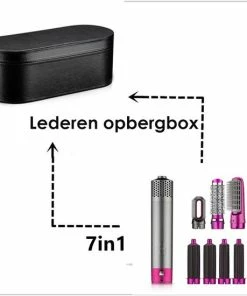 Coupon 🎉 Wenyi Airwrap Krultang 7-in-1 - Hairwrap En Airstyler - Föhn Borstel - Met Lederen Opbergbox - Roze 😉 -Oral-B Shop 550x550 201