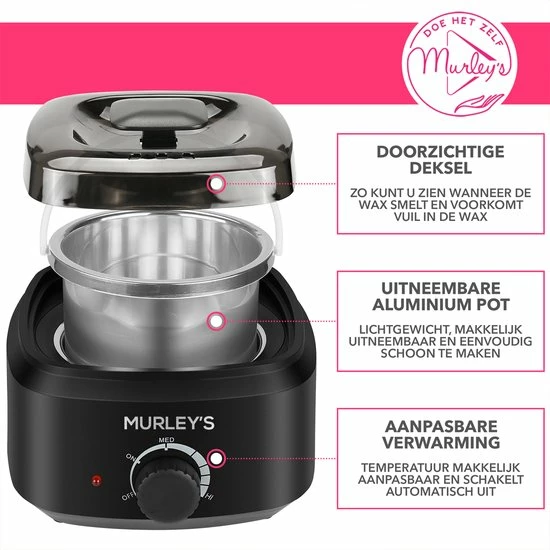 Uitgang π MURLEY'S Wax Apparaat Ontharen Set 600 Gram Waxbonen - 50x Houten Spatels - Extra Siliconenpot 𧨠7 Uitgang π MURLEY'S Wax Apparaat Ontharen Set 600 Gram Waxbonen - 50x Houten Spatels - Extra Siliconenpot 𧨠- Afbeelding 5