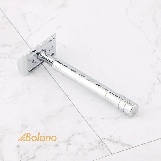 Groothandel π Bolano® Safety Razor Set Zilver + 30 Double Edge Scheermesjes + Houder - Klassiek Scheermes Voor Mannen En Vrouwen - D663 π 5 Groothandel π Bolano® Safety Razor Set Zilver + 30 Double Edge Scheermesjes + Houder - Klassiek Scheermes Voor Mannen En Vrouwen - D663 π - Afbeelding 3