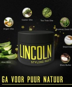 Promo ⭐ LINCOLN Styling Paste - Wax - 100% Natuurlijke Haarstyling Man Met Matte Haarwax - Mannen Haar Stylen Met Mat Look - 100ml 🎁 -Oral-B Shop 550x550 233