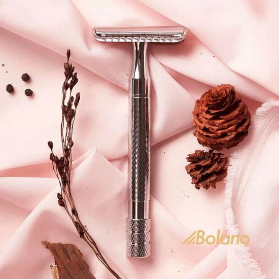 Groothandel π Bolano® Safety Razor Set Zilver + 30 Double Edge Scheermesjes + Houder - Klassiek Scheermes Voor Mannen En Vrouwen - D663 π 6 Groothandel π Bolano® Safety Razor Set Zilver + 30 Double Edge Scheermesjes + Houder - Klassiek Scheermes Voor Mannen En Vrouwen - D663 π - Afbeelding 4