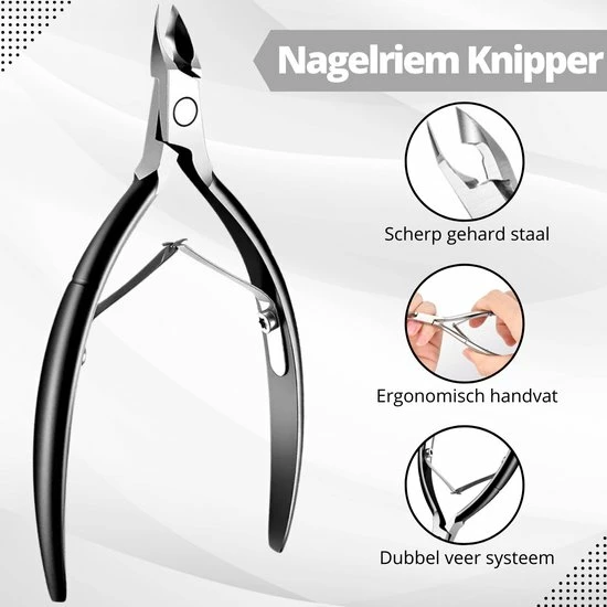 Aanbiedingen π₯ AdroitGoods 3 Delige Nagelriem Knipper Set - Zwart - Cuticle Pusher Duwer Verwijderaar Trimmer Mesje - Bokkenpootje Nagels π 4 Aanbiedingen π₯ AdroitGoods 3 Delige Nagelriem Knipper Set - Zwart - Cuticle Pusher Duwer Verwijderaar Trimmer Mesje - Bokkenpootje Nagels π - Afbeelding 2
