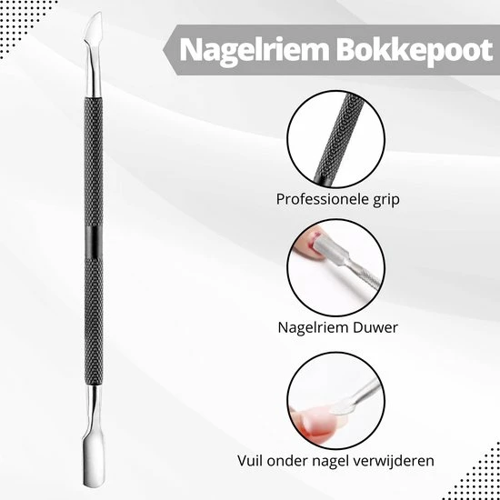 Aanbiedingen π₯ AdroitGoods 3 Delige Nagelriem Knipper Set - Zwart - Cuticle Pusher Duwer Verwijderaar Trimmer Mesje - Bokkenpootje Nagels π 5 Aanbiedingen π₯ AdroitGoods 3 Delige Nagelriem Knipper Set - Zwart - Cuticle Pusher Duwer Verwijderaar Trimmer Mesje - Bokkenpootje Nagels π - Afbeelding 3