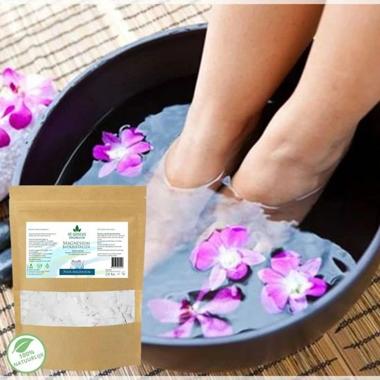 Uitgang ✨ Ré-genesis Magnesium Badkristallen Vlokken – Magnesium Badzout – Voetenbad - 2 Kg - In Eco Kraft Stazak ✨ 5 Uitgang ✨ Ré-genesis Magnesium Badkristallen Vlokken – Magnesium Badzout – Voetenbad - 2 Kg - In Eco Kraft Stazak ✨ - Afbeelding 3