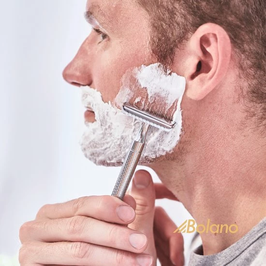 Groothandel π Bolano® Safety Razor Set Zilver + 30 Double Edge Scheermesjes + Houder - Klassiek Scheermes Voor Mannen En Vrouwen - D663 π 10 Groothandel π Bolano® Safety Razor Set Zilver + 30 Double Edge Scheermesjes + Houder - Klassiek Scheermes Voor Mannen En Vrouwen - D663 π - Afbeelding 8