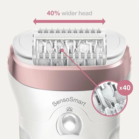 Promo β€οΈ Braun Silk-épil 9 9-880 - Epilator - Voor Vrouwen Voor Langdurige Ontharing - Wit/Roségoud π 10 Promo β€οΈ Braun Silk-épil 9 9-880 - Epilator - Voor Vrouwen Voor Langdurige Ontharing - Wit/Roségoud π - Afbeelding 8