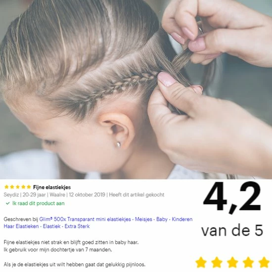 Goedkoop 🧨 Glim® 500x Transparant Mini Elastiekjes - Meisjes - Baby - Kinderen - Haar Elastieken - Elastiek - Extra Sterk ✨ 7 Goedkoop 🧨 Glim® 500x Transparant Mini Elastiekjes - Meisjes - Baby - Kinderen - Haar Elastieken - Elastiek - Extra Sterk ✨ - Afbeelding 5