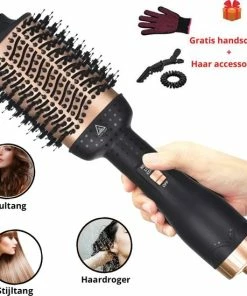 Begroting ⌛ Marilo`s Marilo’s 3 In 1 Föhnborstel - Krulborstel - Stijlborstel - Goud/Zwart ⌛