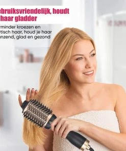 Begroting ⌛ Marilo`s Marilo’s 3 In 1 Föhnborstel - Krulborstel - Stijlborstel - Goud/Zwart ⌛ -Oral-B Shop 550x550 493