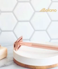 Begroting ❤️ Bolano® Safety Razor Rose Gold + 30 Double Edge Scheermesjes - Klassiek Scheermes Voor Mannen En Vrouwen - D657 🥰 -Oral-B Shop 550x550 581
