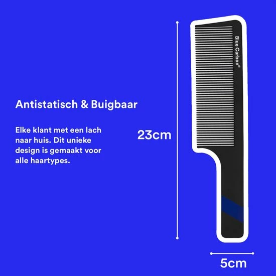 Korting ???? Blue Carbon® Kapperskam - Barber Kam - Knipkam - Kammen Voor Kappers - Barber Comb - Haarkam - Haaraccessoires ???? 5 Korting ???? Blue Carbon® Kapperskam - Barber Kam - Knipkam - Kammen Voor Kappers - Barber Comb - Haarkam - Haaraccessoires ???? - Afbeelding 3