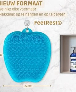 Coupon 🥰 Merkloos FeetRest Voetscrubber - Voetborstel - Voetenbad - Voetmassage Apparaat Bloedsomloop - Douchemat - Ex Foliërende Werking - Donkerblauw 🔔 -Oral-B Shop 550x550 600