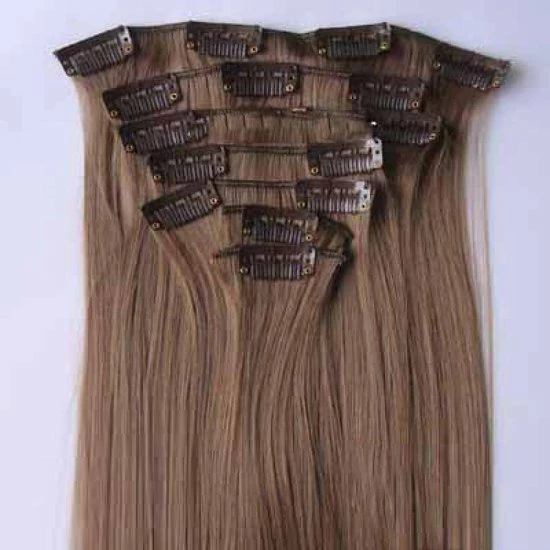 Hete verkoop π₯° Brazilian Clip In Hair Extensions 7 Set Straight Bruin - 8# π 3 Hete verkoop π₯° Brazilian Clip In Hair Extensions 7 Set Straight Bruin - 8# π