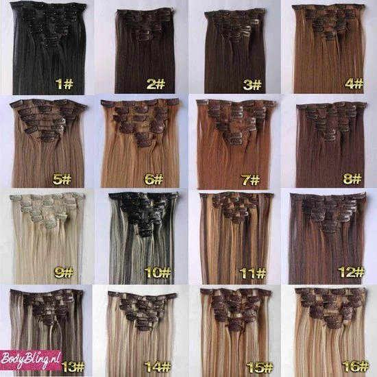 Hete verkoop π₯° Brazilian Clip In Hair Extensions 7 Set Straight Bruin - 8# π 4 Hete verkoop π₯° Brazilian Clip In Hair Extensions 7 Set Straight Bruin - 8# π - Afbeelding 2