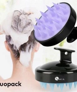 Goedkoopste 💯 Simia™ Siliconen Haarborstel 2 Stuks - Hoofdhuidmassage Voor Gezond Haar 😀