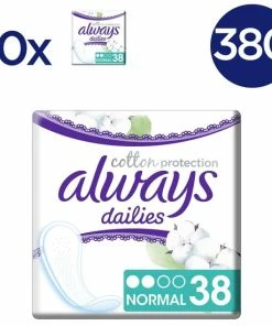 Beste Pirce 🔥 Always Dailies Cotton Protection Normal - Voordeelverpakking 10 X 38 Stuks - Inlegkruisjes ✨