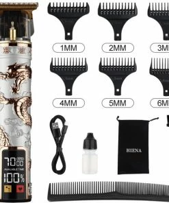 Beste Verkoop ⭐ Roberts & Co - Luxe Tondeuse Met Display-professionele Trimmerset – Bakkebaarden – Haar – Scheerapparaat – Goud - Draadloos/bedraad - 1 T/m 6 Mm 🎉