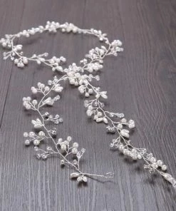 Gloednieuw ✨ Haaraccessoire Haar Parels - Parelkoord - Gala En Bruiloft Haarmode - Bruids Haar Haarschuifje - 50 Cm - Zilverkleur - 1 Stuks ⭐ -Oral-B Shop 550x552 3