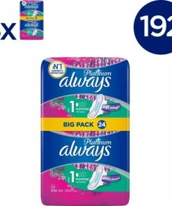 Korting 🤩 Always Platinum Normal - Maat 1 - Voordeelverpakking 8 X 24 Stuks - Maandverband Met Vleugels 🔥 -Oral-B Shop 550x554 8