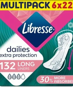 Promo 😀 Libresse Extra Protection Long Inlegkruisjes 6 X 22 Stuks 🎁