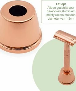 Goedkoopste 🎁 Losse Safety Razor Houder Aluminium Rosé Goud Gold - Alleen Geschikt Voor Bamboozy Aluminium Safety Razors 😉