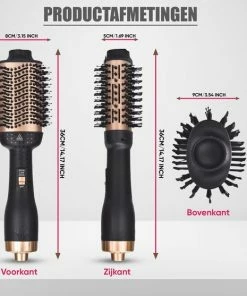 Begroting ⌛ Marilo`s Marilo’s 3 In 1 Föhnborstel - Krulborstel - Stijlborstel - Goud/Zwart ⌛ -Oral-B Shop 550x557 7