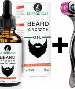 Top 10 ❤️ LB Products Baardgroei Olie™ 2.0 + Derma Baard Roller - 30 Ml 🛒