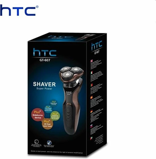Uitgang π₯° HTC GT-607 Professionele Scheerapparaat | 4 Dimensionale Scheerkoppen & Watervrij π 5 Uitgang π₯° HTC GT-607 Professionele Scheerapparaat | 4 Dimensionale Scheerkoppen & Watervrij π - Afbeelding 3