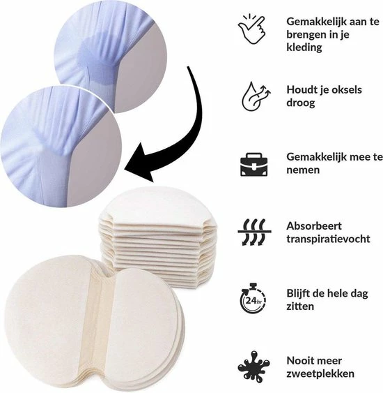 Goedkoopste ???? GoShops Anti-transpirant Okselpads - 30 Stuks - Zweet Pads - Tegen Zweetvlekken - Dames - Heren - Anti-zweet - Wegwerp - Katoen - Eenmalig Gebruik - Wit ???? 6 Goedkoopste ???? GoShops Anti-transpirant Okselpads - 30 Stuks - Zweet Pads - Tegen Zweetvlekken - Dames - Heren - Anti-zweet - Wegwerp - Katoen - Eenmalig Gebruik - Wit ???? - Afbeelding 4
