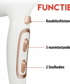 Beste deal ⭐ Alpina Haardroger - Föhn - 1900-2300 Watt - 3 Warmtestanden - 2 Snelheden - Coolshot - Wit En Rosé Goud 🎉 -Oral-B Shop 550x566 7
