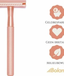 Begroting ❤️ Bolano® Safety Razor Rose Gold + 30 Double Edge Scheermesjes - Klassiek Scheermes Voor Mannen En Vrouwen - D657 🥰 -Oral-B Shop 550x568 5