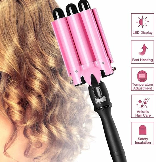 Aanbiedingen ⭐ Black Friday!JUNMA Professionele Golvenkrultang Met Het LCD-scherm-Wafeltang 25mm – Signature Curls Edition – Waver – Golvenkrultang – Wave Krultang – Moederdag Cadeautje 25mm Roze ✔️ 3 Aanbiedingen ⭐ Black Friday!JUNMA Professionele Golvenkrultang Met Het LCD-scherm-Wafeltang 25mm – Signature Curls Edition – Waver – Golvenkrultang – Wave Krultang – Moederdag Cadeautje 25mm Roze ✔️