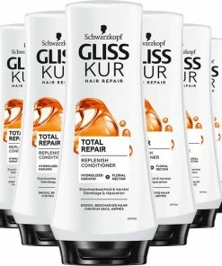 Beste deal 🤩 Gliss Kur Total Repair Conditioner 6x 200 Ml - Voordeelverpakking 🌟