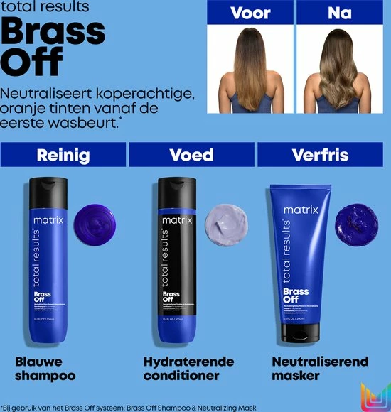 Hete verkoop π Matrix Total Results Brass Off Shampoo – Neutraliseert Warme Ondertonen In Bruin Haar – 300 Ml π 5 Hete verkoop π Matrix Total Results Brass Off Shampoo – Neutraliseert Warme Ondertonen In Bruin Haar – 300 Ml π - Afbeelding 3