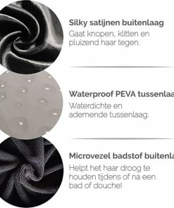 Goedkoopste 🧨 HomeShopXL 3 In 1 - Haarhanddoek Microvezel, Slaapmuts Satijn En Douchemuts In 1 - Zwart - Hoofdhanddoek Herbruikbaar Bonnet ❤️ -Oral-B Shop 550x581 1