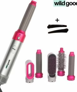Coupon 🥰 Wild Goods® Airwrap Inclusief Haarclips - Styler - Hairwrap - Airstyler - Krultang - Multistyler - Trendy Airstyler - 5 In 1 Krultang - Haardroger - Reisfohn - 5 In 1 Haarstyler - Kerstcadeau Voor Vrouwen - Kerst Cadeau 🎁