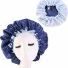 Nieuw 🛒 Bonnet Van Satijn - Afabs® Satin Bonnet / Satijnen Slaapmuts / Haar Bonnet Van Satijn / Nachtmuts Voor Krullen - Blauw ✔️ -Oral-B Shop 550x588