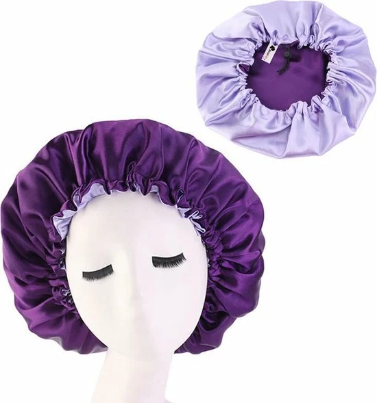 Flash-uitverkoop 🔥 Afabs® Paarse Satijnen Slaapmuts / Hair Bonnet / Haar Bonnet Van Satijn / Satin Bonnet / Afro Nachtmuts Voor Slapen 😍 3 Flash-uitverkoop 🔥 Afabs® Paarse Satijnen Slaapmuts / Hair Bonnet / Haar Bonnet Van Satijn / Satin Bonnet / Afro Nachtmuts Voor Slapen 😍