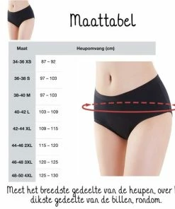 Groothandel ⌛ Bamboozy Menstruatie Ondergoed 4-laags Hoge Taille High Waist Corrigerend Maat 4XL 48-50 Zwart Period Underwear Duurzaam Menstrueren Incontinentie Zero Waste Madelief ⌛ -Oral-B Shop 550x589 4