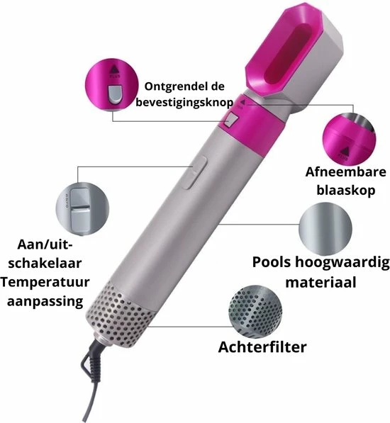 Goedkoop π― Everything You Want EYW 5 In 1 Fohnborstel – Föhnborstel - Airwrap - Airwrap Krultang - Trendy Airstyler - 5 In 1 Multi Styler - Fohnborstel Roterend – Fohnborstels – 1000W - Roos βοΈ 8 Goedkoop π― Everything You Want EYW 5 In 1 Fohnborstel – Föhnborstel - Airwrap - Airwrap Krultang - Trendy Airstyler - 5 In 1 Multi Styler - Fohnborstel Roterend – Fohnborstels – 1000W - Roos βοΈ - Afbeelding 6