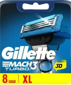 Korting 🔥 Gillette Mach 3 Turbo Scheermesjes 8 Stuks 👏