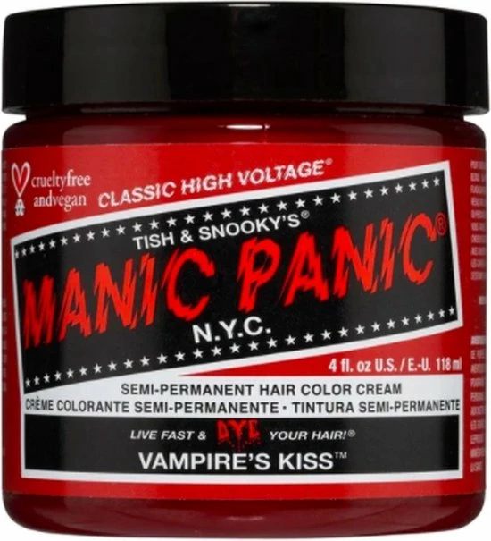Uitgang 🤩 Manic Panic Semi Permanente Haarverf Vampire's Kiss Classic Rood ✨ 3 Uitgang 🤩 Manic Panic Semi Permanente Haarverf Vampire's Kiss Classic Rood ✨