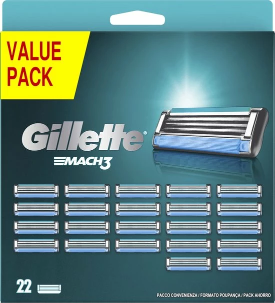 Groothandel π Gillette Mach3 Navulmesjes - 22 Stuks π 3 Groothandel π Gillette Mach3 Navulmesjes - 22 Stuks π